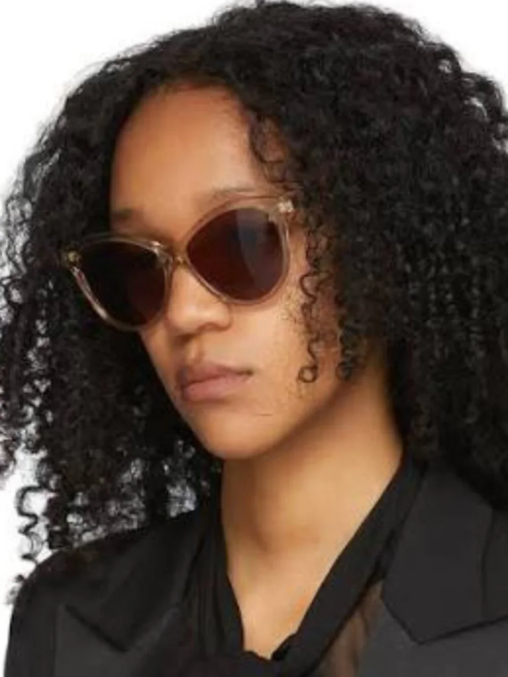 Saint Laurent SL456 004 Cat Eye Sunglasses - Yellow / Brown